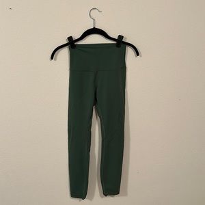 Olive green lululemon wunder train leggings